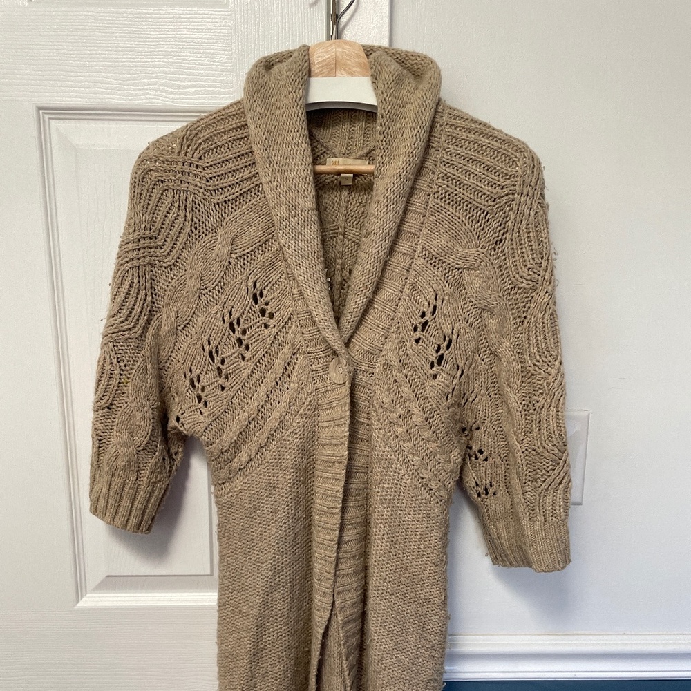 Rustic  short sleeve cardigan